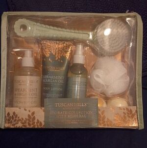 Spearmint & Argan Oil Women’s Bath & Body Gift Set - Green